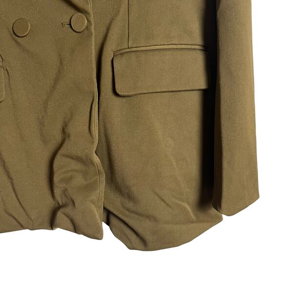 Favorite Daughter The Suits You Olive Khaki Double Breasted Blazer Jacket Size M - Picture 9 of 15